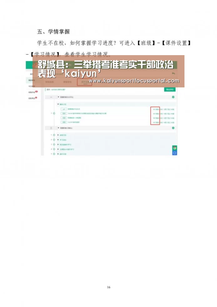 舒城县:三举措考准考实干部政治表现‘kaiyun’(图2) 开云官方登录
